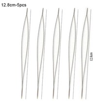 비즈공예바늘 비즈바늘 구슬바늘 비즈 팔찌 DIY 쥬얼리 제작 스레딩 핀 바느질 키트 곡선 바늘 열기 5 개, [05]