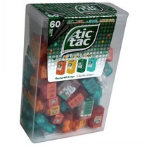 틱택 캔디 3.9g 60개 4가지맛 미니 스몰 벗 쿨 Tic Tac Spender Box with 60 Mini Boxes, 60팩
