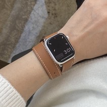더블D 애플워치 스트랩 울트라 SE SE2 8 7 6 5 4 3 더블 투어 가죽 스트랩 밴드 애플워치 호환, 더블투어 레더밴드, 38/40/41, 에토프(앱송)