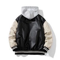 PU 가죽 패딩 야구복 남녀 루즈핏 가겨울 파일럿 점퍼 항공점퍼 야구점퍼 남자점퍼 야구잠바 과잠바