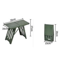 화장대 스툴 간이의자 접이식 휴대용 야외 낚시 하이킹 배낭을위한 미니 스틸 휴대용 캠핑 - 소형 : 29x13x20cm 대형 : 35x16x27cm, 라