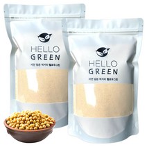 헬로우그린 국내산 볶은 백태 가루 500gX2(팩) 총1kg 볶은 콩가루, 500g(팩) 2개
