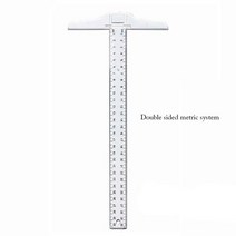 측정공구 T사각형 눈금자 플라스틱 모양 투명 측정 직선 30cm 도구, 02 B