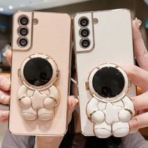 삼성 갤럭시 버디 SM-A226 와이드5 SM-E426 귀여운 우주인 캐릭터 핸드폰 거치대 슬림 유광 실리콘 범퍼 가성비 저가폰 케이스