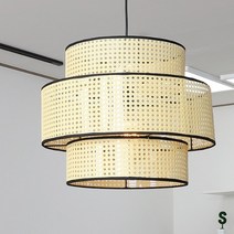 LED 1등 팬던트 파이 라탄조명