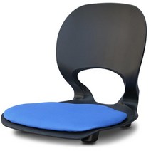 체어포커스 크로바 블랙바디 좌식 의자, 블루