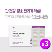 알코올성 비알코올성 간 간수치 ALT AST 건강 이 안좋을때 아플때 관리 개선 에 좋은 미국산 활력 프리미엄 밀크씨슬 영양제 영양재, 3BOX(18개월분), 0.9g, 3개