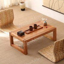 전통찻상 레트로 차상 접이식 술상 밥상 다도상 좌식, 길이 70x폭 45x높이 30(세각5x5cm)