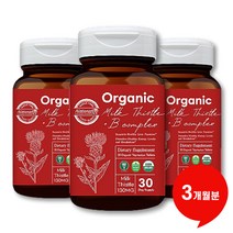 유기농 밀크씨슬 플러스 비컴플렉스 1350mg x 30정, 3개월분