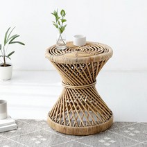 마켓비 PASAR 사이드테이블 40 라탄 CR0035 브라운