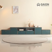 [가이온] 네이처 2800 거실장 세트, 색상:아이보리-아쿠아마린