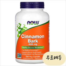 나우푸드 시나몬 계피껍질 추출물 600mg 240베지캡슐, 240개, 240정