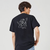 키밍 천사 고백 발렌타인 그래픽 반팔티 캐주얼티셔츠