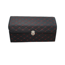 MS HOME 프리미엄 차량용 다용도 트렁크 보관함, 블랙&레드