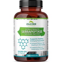 재지 Zazzee 세라펩타제 Serrapeptase 120000 SPU 베지캡슐 120정, 1개