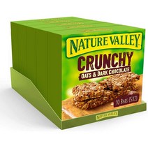 영국직구 네이처 밸리 오트 & 초콜릿 시리얼 바 - 10바(5개 팩 총 50바), 상세참조, 수량