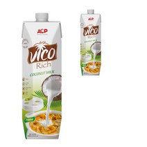 비코 리치 코코넛 밀크 100% 무첨가, 2팩, 1000ml