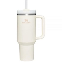 Stanley Quencher H2.0 FlowState 스테인리스 스틸 진공 단열 텀블러 뚜껑 및 빨대 포함 물 아이스 티 또는 커피 스무디 등용 안개 1.2L(40온, 40 oz, Cream