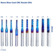 10/40pcs 엔드 밀 조각 비트 세트 3.175mm 생크 CNC 라우터 볼 코 PCB 밀링 커터 초경 도구, 04 10PCS corn blue