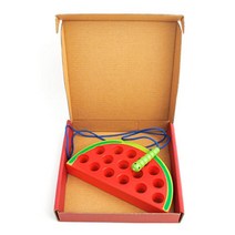 실꿰기놀이 장난감수박 3살아이 지능발달 육아템 교구 아기완구 놀이교구 아이완구 끼우기교구
