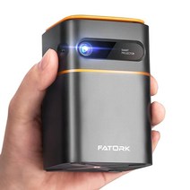 미국발송 FATORK 미니 프로젝터 5G Wi-Fi DLP 스마트 휴대용 영화 프로젝터 휴대폰 1080P HD 지원 무선 비디오 여행 단거리 투사 iOS/안드로이드/HDMI/U, Support 1080P