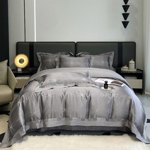 구스이불 양모이불 럭셔리 골드 100S 새틴 브로케이드 및 이집트 코튼 패치워크 침구 부드러운 자카드 이불 커버 침대 시트 베개