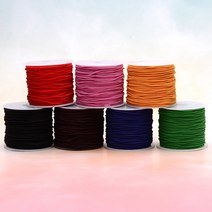 가죽공예 - 굵기 1mm 다용도 고무줄 가죽소품에 사용 *롤단위판매 25m*, 1롤, 옐로우