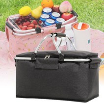 장바9니 대용량 보냉가방, 블랙