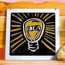 데코소품디자인액자_머릿속이번쩍하는아이디어_사각중형__홈갤러리액자