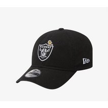 [AK PLAZA] [뉴에라키즈] 언스트럭쳐 피너츠 X NFL 오클랜드 레이더스 볼캡 블랙(12351581)