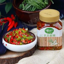 후난 특산품 요리 소스 辣椒酱 下饭菜, 贡菜 청양고추 280g(중간매운맛)