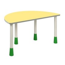 유치원 반원책상 유치부 안전한 도형 책상 유아동책상, 노랑색