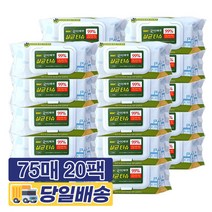 균이제로 손 소독제 소독용 알코올 기관용 제균 티슈 75매 20팩