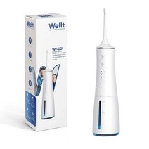 Wellt Water 치아용 치실 무선 치아 클리너 픽 IPX7 방수 워터 플로서 4가지 모드 제트 팁 USB 충전식 덴탈 피크 세척용화이트 USA 미국