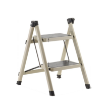 2단 사다리 미니 소형 가정용 발판 세차 안전 사다리, 브라운 A7