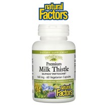 네추럴팩터스 밀크시슬 Milk Thistle 160mg 실리포스 160mg 베지 60캡슐