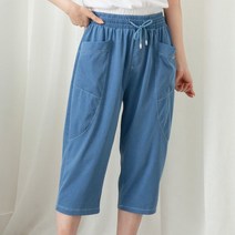 사입자mall F5015 필청 7부바지 면바지 허리밴딩바지 여름바지 여성용바지