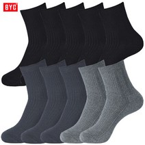 BYC신축성좋은갑종골조직중목남자양말10켤레SMS1332