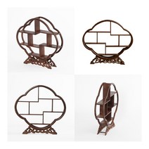 계시목 전통 문양 찻잔 다관 선반 전시 진열장 30X29CM 공예품 가구점