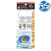 금호조침 3본 2개조 볼락 장대 카드채비 흘림낚시 묶음바늘 KS-362, 10호