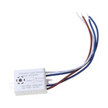 220V 음성 제어 광 센서 지능형 자동 오프 램프 스위치 1-40W 스마트, 하얀