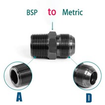 커플러 BSP C타입 수나사 커넥터 유압 파이프 피팅 어댑터 전환 조인트 1/4 인치 3/8 1/2 3/4 1, [01] M12X1.5, [01] 1/8