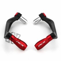 pcx윈드스크린 롱스크린 오토바이 22mm cnc 알루미늄 핸들 핸드 가드 바 엔드 프로텍터 honda pcx 125 150 160 2013-2019 2020 2021 액세서리, pcx 레드