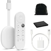 구글 크롬캐스트 - HDMI 케이블 및 음성 검색 리모콘이 있는 스트리밍 장치, 화이트