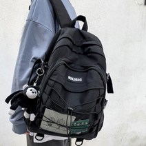 [W8509EA] 중학생 고등학생 책가방 데일리 백팩 가방 블랙
