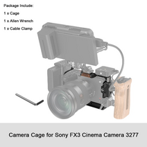 카메라 케이지 SmallRig 전체 소니 FX3 ILME-FX3 HDMI 케이블 클램프 콜드 슈 나토 레일 올인원 카메라에 대한, [01] Cage 3277