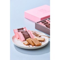 수제 쿠키 선물 세트 랑드샤 랑그드샤 브라우니 답례품 답례 르뱅 선물용 회사 간식 결혼, 브라우니 랑그드샤 쿠키(14개입)