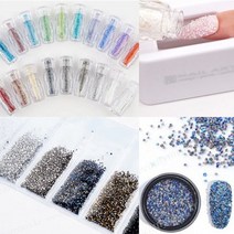[안산뷰티모아] 픽시 스톤 크리스탈 샤인 트윙클 서포터 트레이 V컷 파츠 뾰족 0.8 ~ 1.2mm 7종 6종세트, 1개, [픽시스톤블랙]
