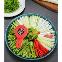 파채 만드는 기구 주방 절단기 파프리카 쪽파 부추, 업그레이드된 모델 (2개 팩)