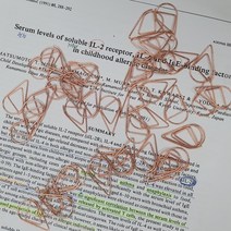 물방울 북마크 페이퍼클립 중형 로즈골드 5P